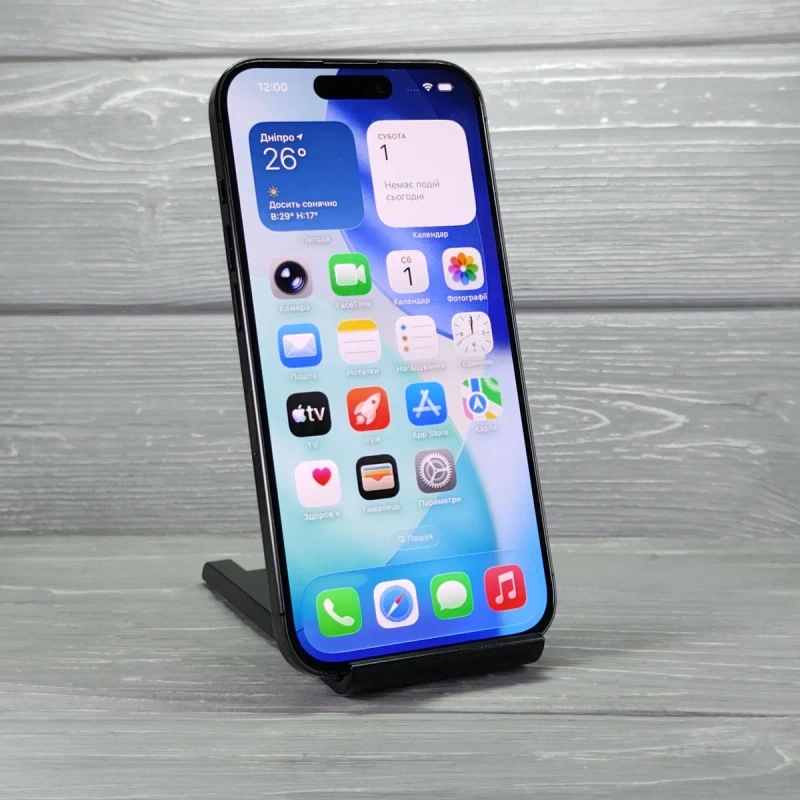 iPhone 15 Pro 128GB Black Titanium | Відмінний стан | Айфон 15 Про — фото 2