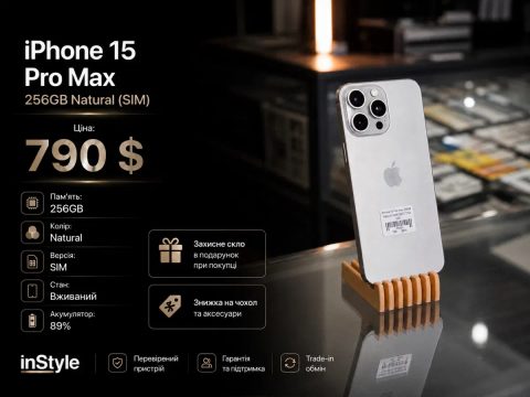 iPhone 15 Pro Max 256GB Natural (SIM) // 14 16