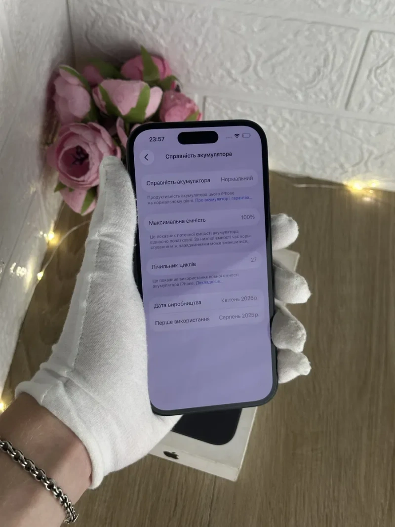 iPhone 16 128GB - Як новий! • 100% акб! •  27 циклів! • Фіз-сім — фото 6