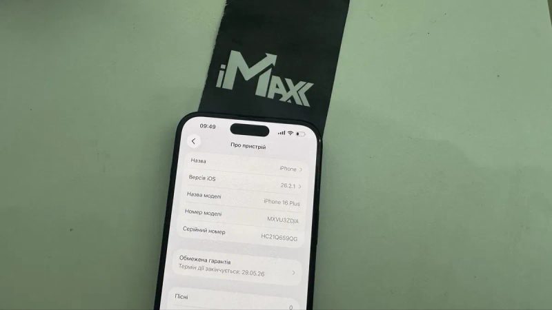 iPhone 16+ Plus 128Gb Black 100% АКБ Супер Стан Фіз.Сім Європа 599€ — фото 8
