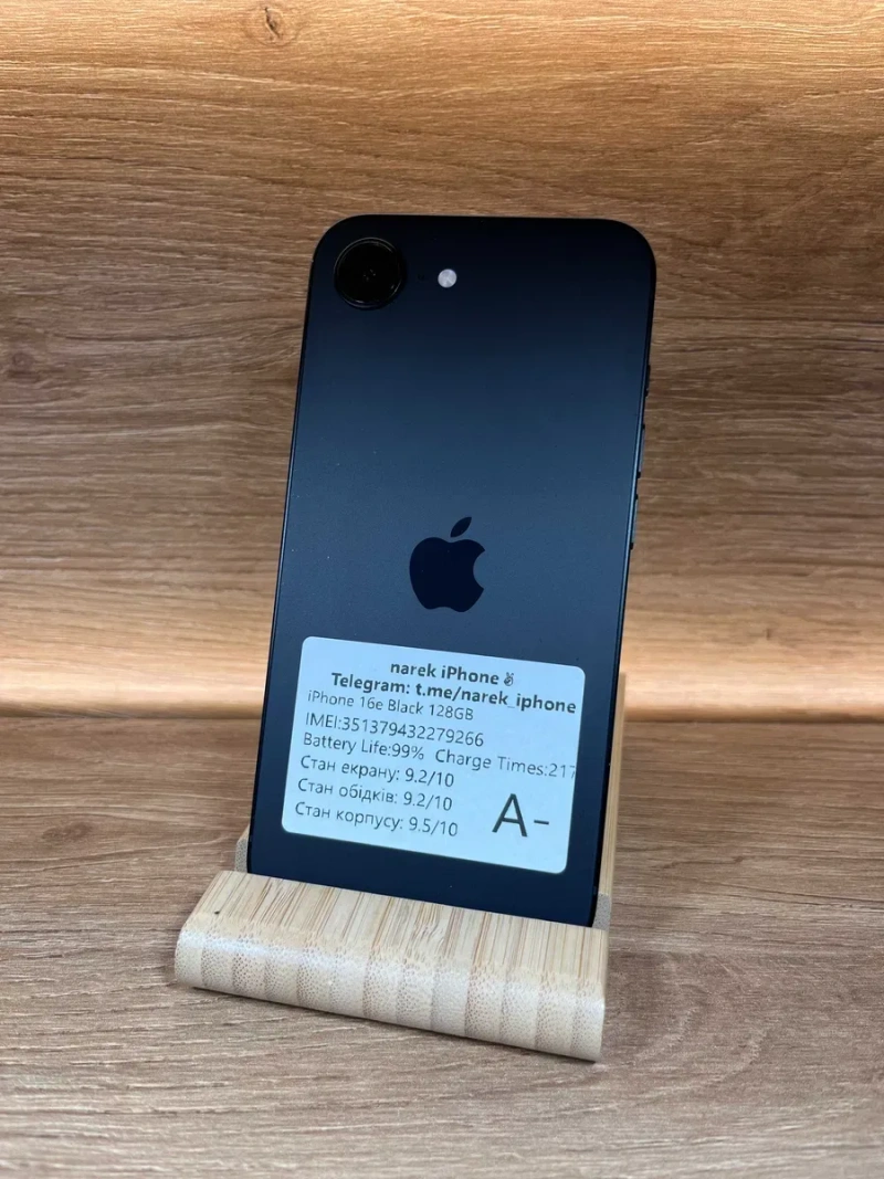 iPhone 16e 128 Black !! АКБ: 99% !! №: 9266 !! СТАН ГАРНИЙ !!! З США !! Айфон купити оригінал !! — фото 2