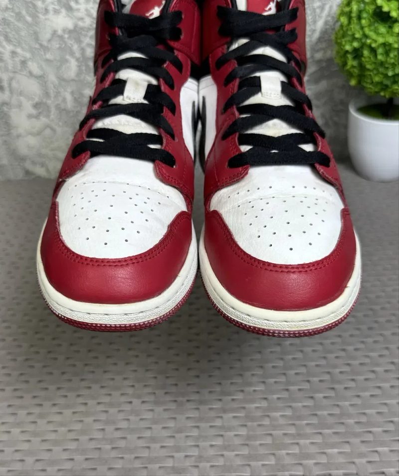 Jordan Air 1 Mid кроссовки 40 размер баскетбольные кожаные белые — фото 5