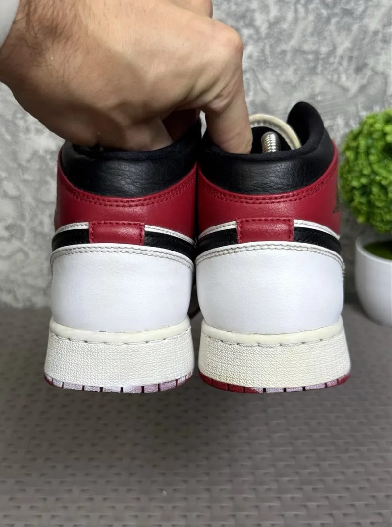 Jordan Air 1 Mid кроссовки 40 размер баскетбольные кожаные белые — фото 7