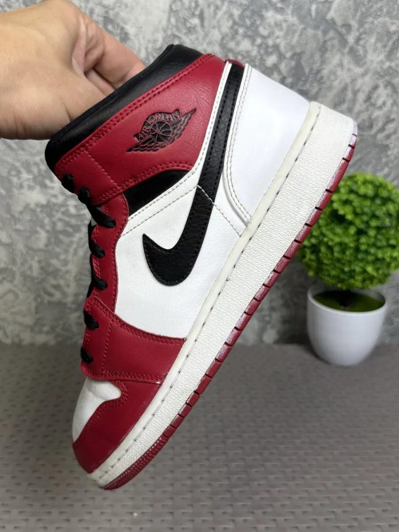 Jordan Air 1 Mid кроссовки 40 размер баскетбольные кожаные белые — фото 8