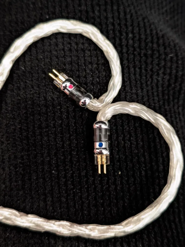 кабель чистое серебро 99.99% 4N 32 жил для shure fiio kz mmcx 2 pin 4. — фото 2