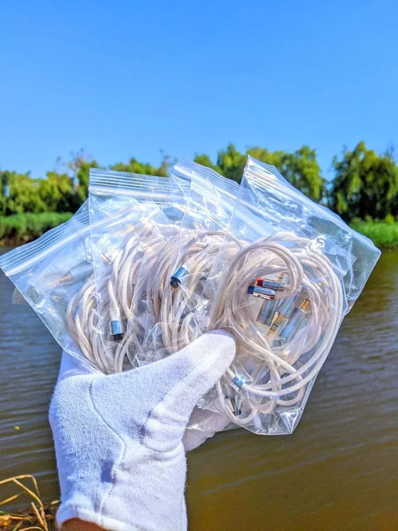 кабель для iem наушников mmcx 2pin 0.78 lytz type6 серебро,медь,золото