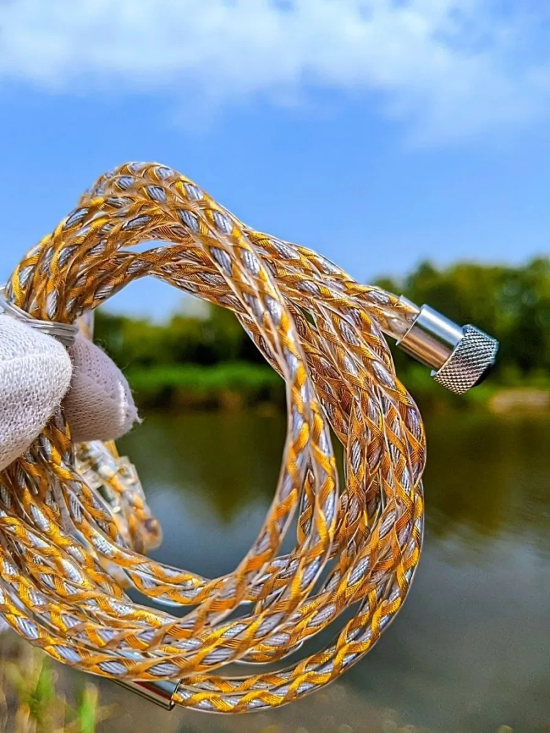 Кабель mmcx 2pin 0.78 type6 монокристаллическая медь , масло, позолота