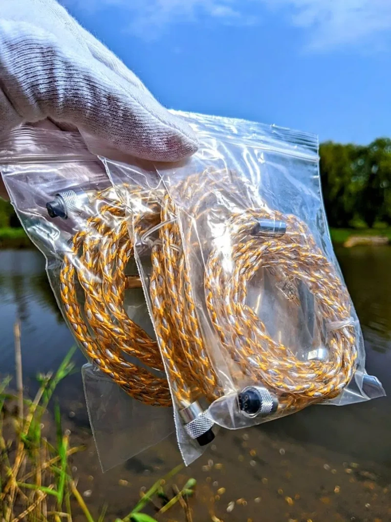 Кабель mmcx 2pin 0.78 type6 монокристаллическая медь , масло, позолота — фото 2