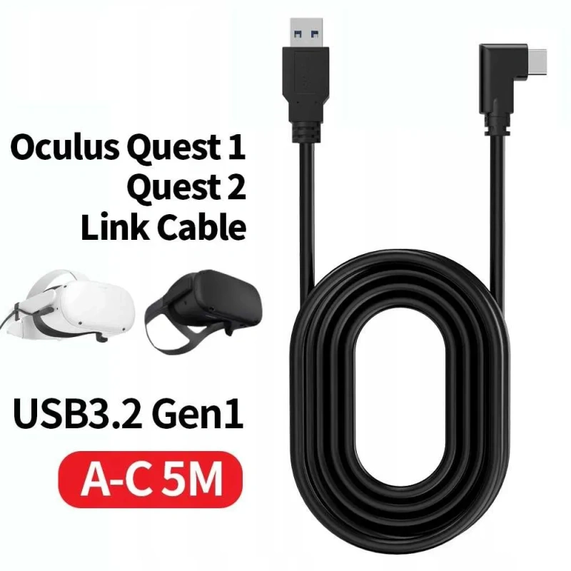 Кабель Oculus Link USB-С, 5 метрів, для шлему ВР Oculus Quest 1/2/3 — фото 8