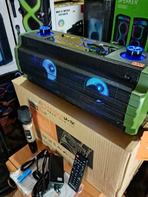 Караоке акустика SUNSUI(блютуз,SD,USB) ПультДУ,микрофон