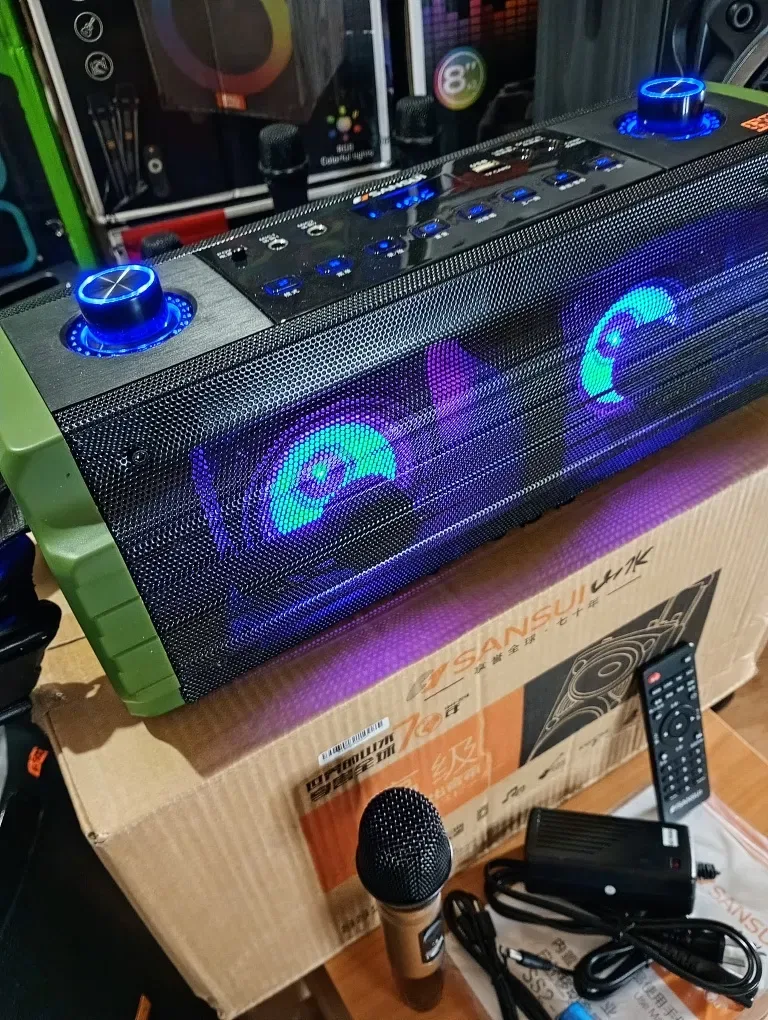 Караоке акустика SUNSUI(блютуз,SD,USB) ПультДУ,микрофон — фото 3