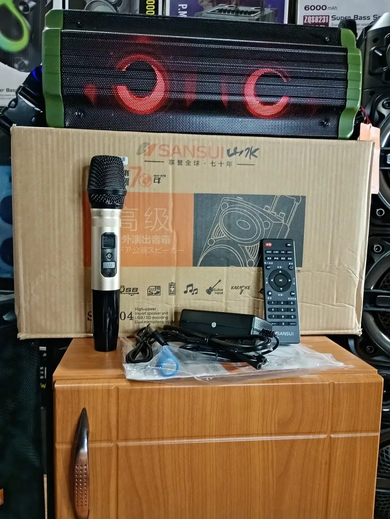 Караоке акустика SUNSUI(блютуз,SD,USB) ПультДУ,микрофон — фото 8