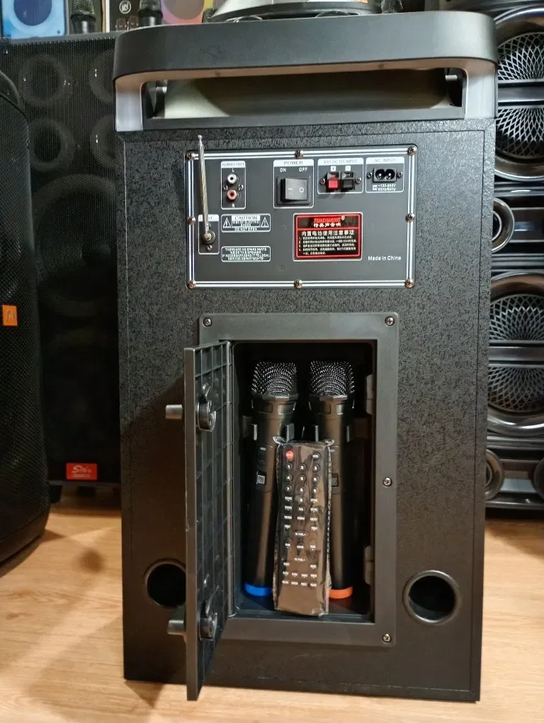 Караоке акустика Temeisheng-10(блютуз, microSD, USB,FM) ПультДУ, 2микр — фото 6
