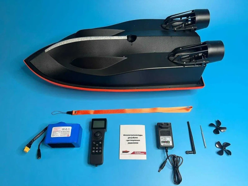 Карповый кораблик 12V Flytec D80B GPS 100 точек для рыбалки 46800mAh Прикормочный  для завоза прикормки c автопилотом — фото 6