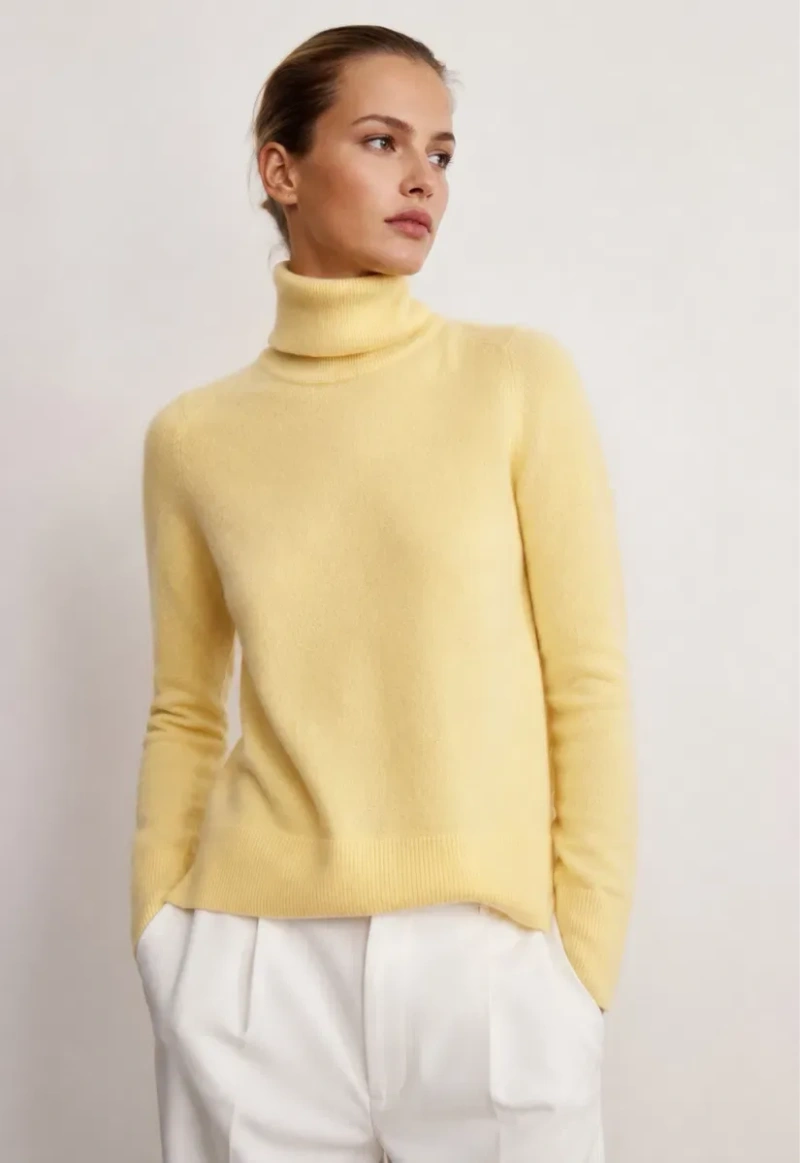 Кашемір + вовна светр гольф xs massimo dutti  стиль old money — фото 3