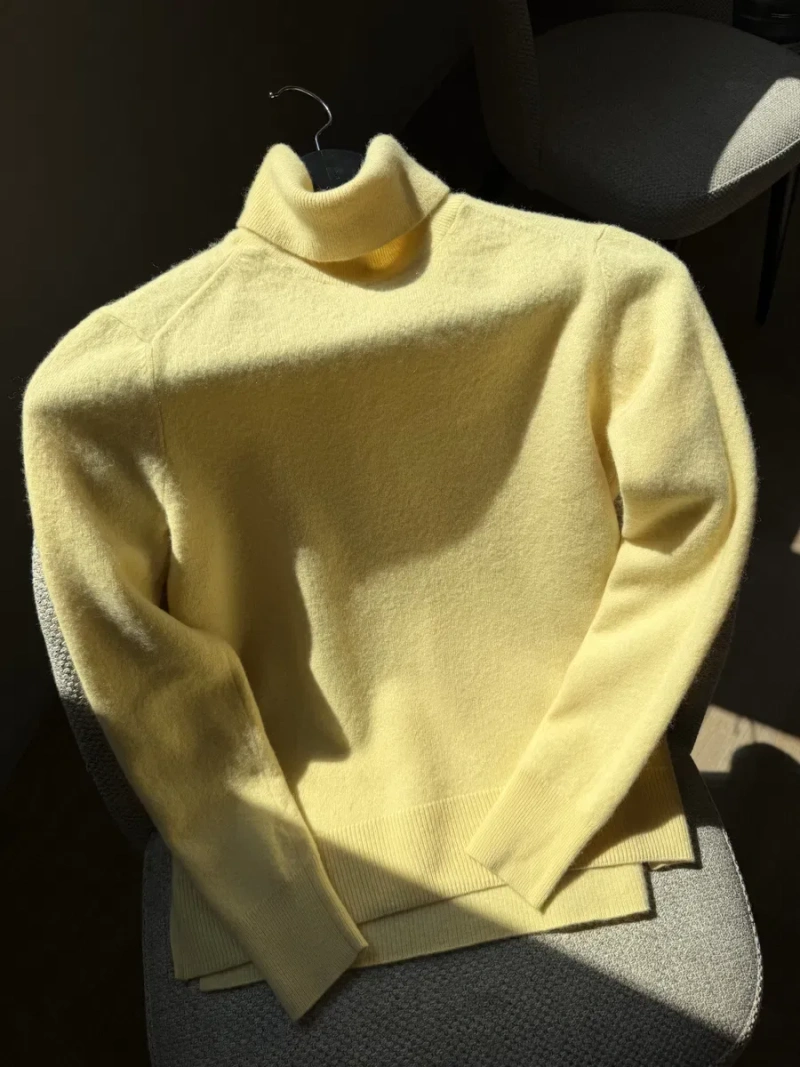 Кашемір + вовна светр гольф xs massimo dutti  стиль old money — фото 6
