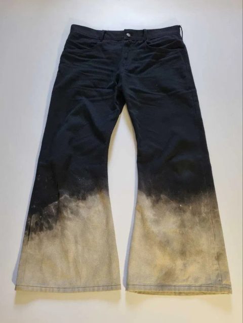 !!! КАСТОМ РАЗМЕР х ПОШИВ 2 ДНЯ !!! bootcut jeans черные штаны y2k опиум opium rick owens type raw denim waxed type archive архив тайп купить джинсы