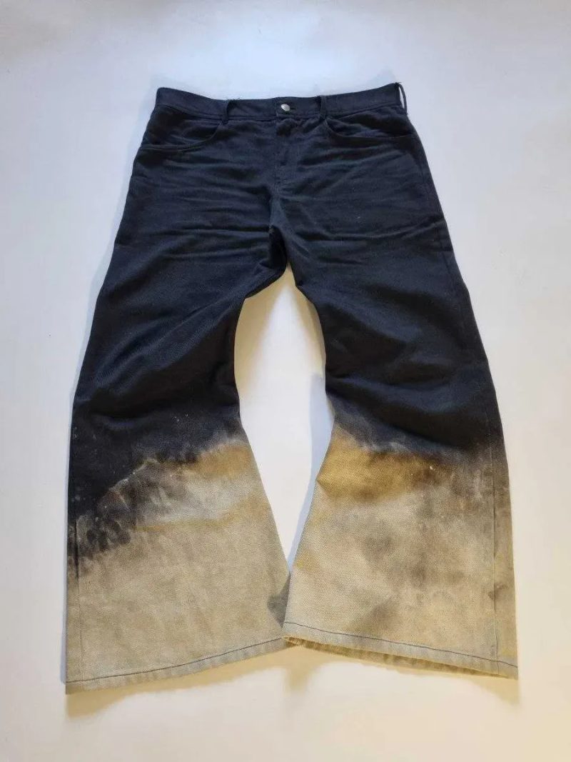 !!! КАСТОМ РАЗМЕР х ПОШИВ 2 ДНЯ !!! bootcut jeans черные штаны y2k опиум opium rick owens type raw denim waxed type archive архив тайп купить джинсы — фото 2