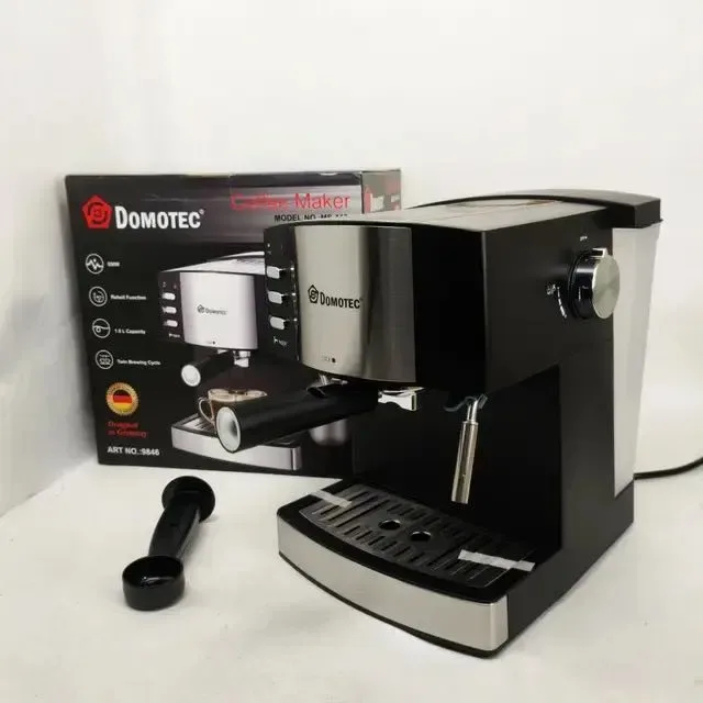 Кавоварка електрична Domotec MS-113, еспресо-машина 850 Вт, 15 бар, 1,6 л кофе машина кофеварка — фото 2