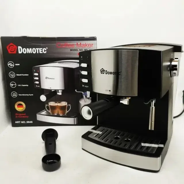 Кавоварка електрична Domotec MS-113, еспресо-машина 850 Вт, 15 бар, 1,6 л кофе машина кофеварка — фото 3