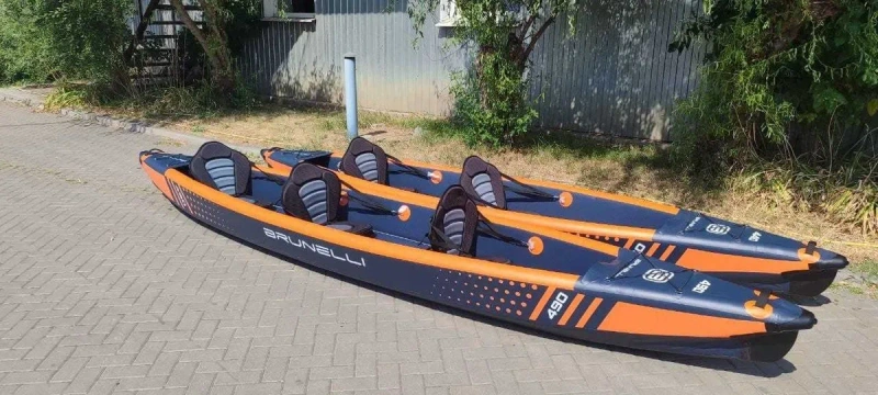 BRUNELLI 375 RAPTOR 100% Дропстіч 1 місце КАЯК Kayak Molveno байдарка SUP САП дошка 2 шари слоя доска надувна Aqua Marina Tomahawk AIR C K AquaMarina — фото 3