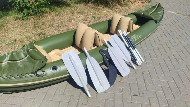Каяк байдарка 3 місця Sevylor Tahiti HF K КАЯК Kayak Molveno байдарка SUP САП дошка 2 шари слоя доска надувна Aqua Marina Tomahawk AIR C K AquaMarina — фото 2