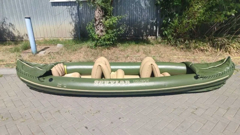 Каяк байдарка 3 місця Sevylor Tahiti HF K КАЯК Kayak Molveno байдарка SUP САП дошка 2 шари слоя доска надувна Aqua Marina Tomahawk AIR C K AquaMarina — фото 7