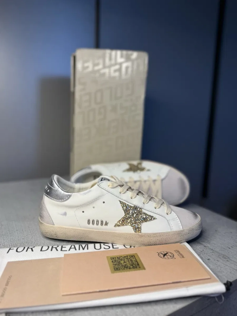 Кеди кросівки голден гуз golden goose gg кроссовки гуси со звездой женские с потертостями — фото 2