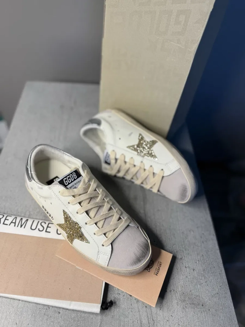 Кеди кросівки голден гуз golden goose gg кроссовки гуси со звездой женские с потертостями — фото 3