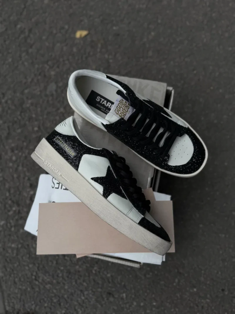 Кеди кросівки голден гуз golden goose gg кроссовки гуси со звездой женские с потертостями — фото 3