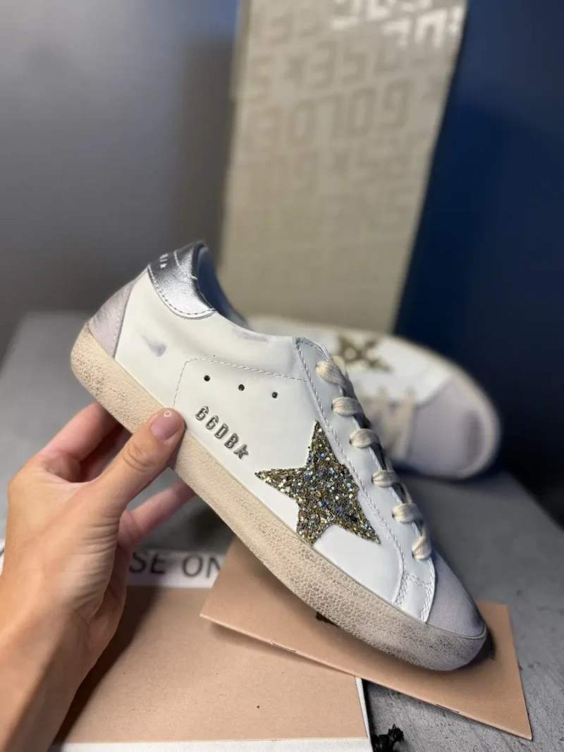 Кеди кросівки голден гуз golden goose gg кроссовки гуси со звездой женские с потертостями — фото 5