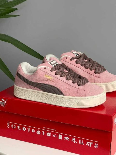 Кеди Puma Suede XL Future Pink кросівки пума рожеві коричневі