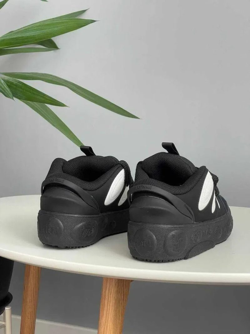 Кеди Puma x LaMelo LaFrance Black White чорні білі кросівки пума замша — фото 5