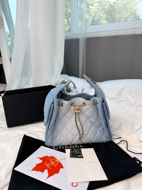 ‼️ХІТ‼️Chanel 25 Light Blue Denim Handbag / жіноча сумочка Шанель / женская джинсовая сумочка шанель