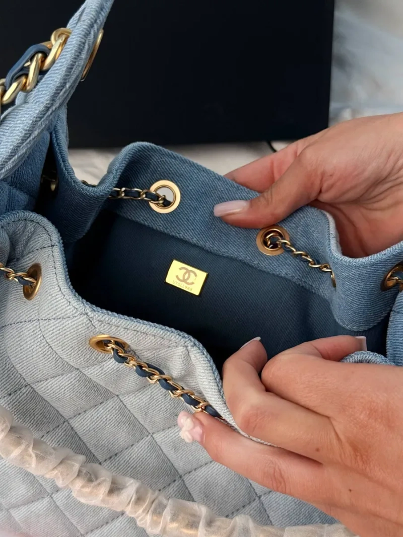 ‼️ХІТ‼️Chanel 25 Light Blue Denim Handbag / жіноча сумочка Шанель / женская джинсовая сумочка шанель — фото 5