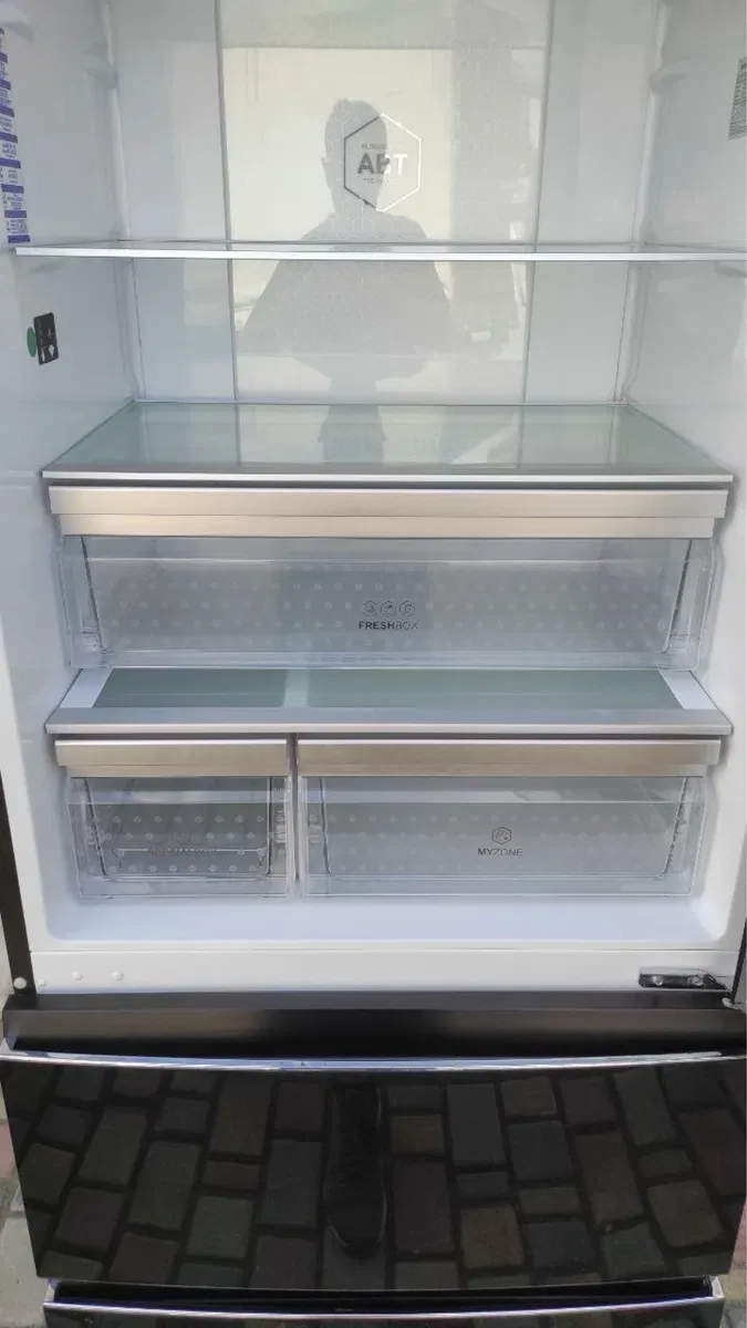 Холодильник Haier чорний 436 л / No Frost / Інвертор / 70 см — фото 3