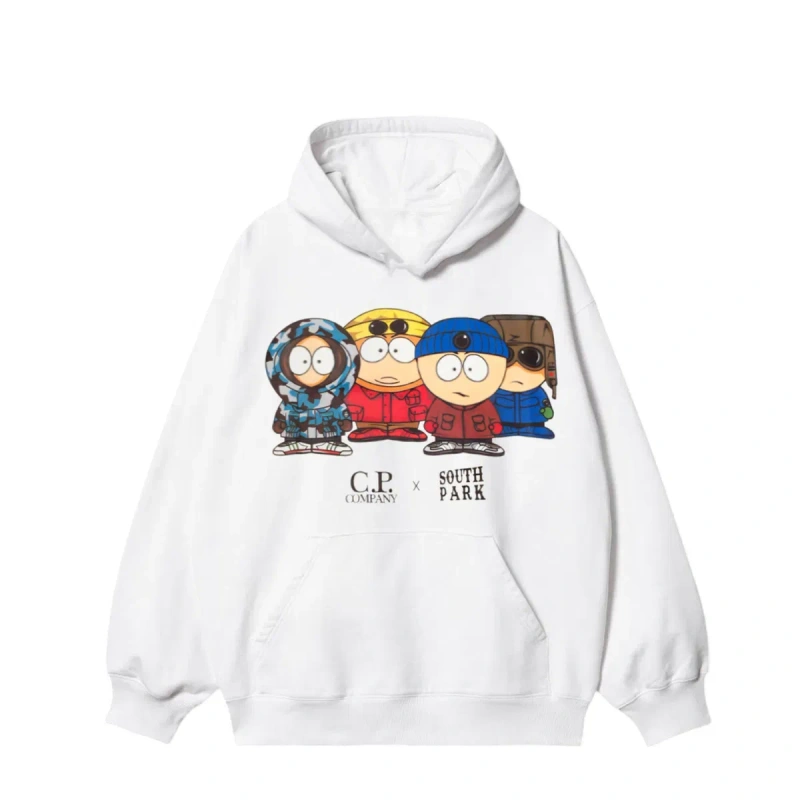 Худи C.P. Company x South Park Logo  унисекс С.П. Компани черное белое — фото 2