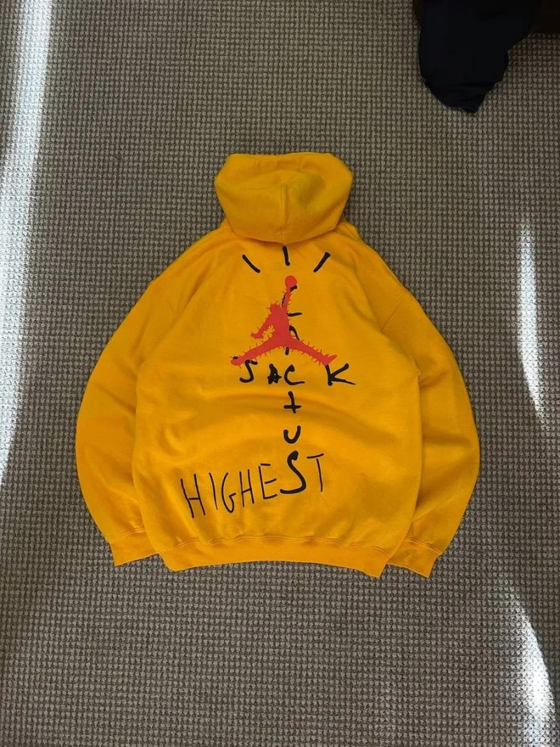 худі Cactus Jack x Jordan оригінал жовтий 10/10  Nike розмір М — фото 4