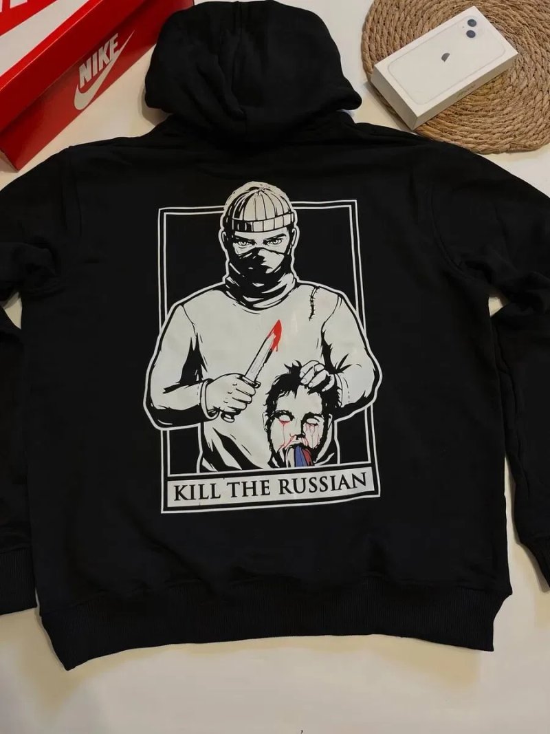 Худі чорна/Kill the/КІЛ ЗЕ/унісекс/KILL THE — фото 2
