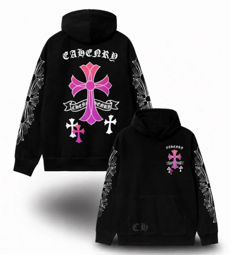 Худи Chrome Hearts Logo унисекс черные Хроме Хартс Новые моедли Кофта толстовка Лонгслив — фото 8