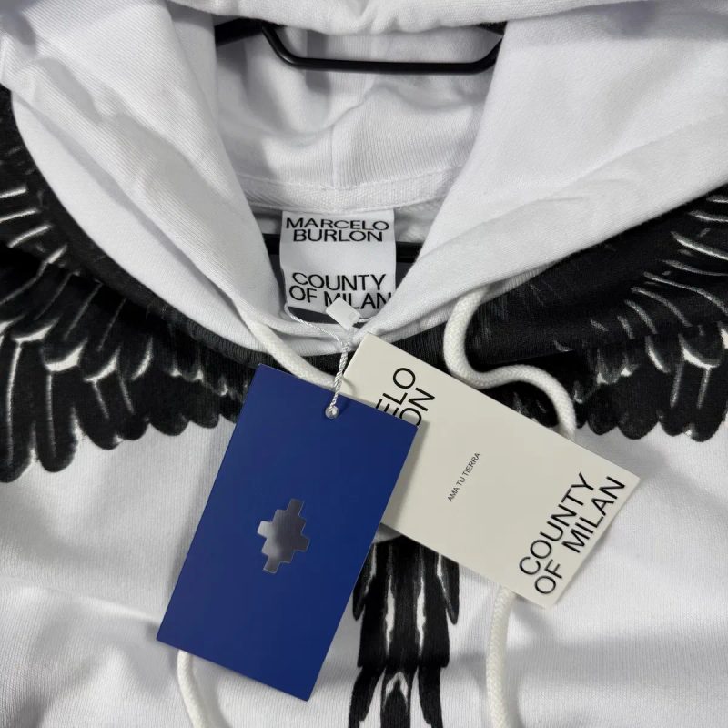 Худі Marcelo Burlon S-XL худак марсело бурлон кофта з крилами принт орла зіпка світшот — фото 7