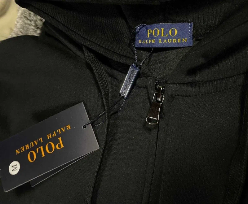 Худі Polo Ralph Lauren чорне на блискавці |  Чоловіча толстовка з капюшоном для повсякденного образу та міста — фото 4
