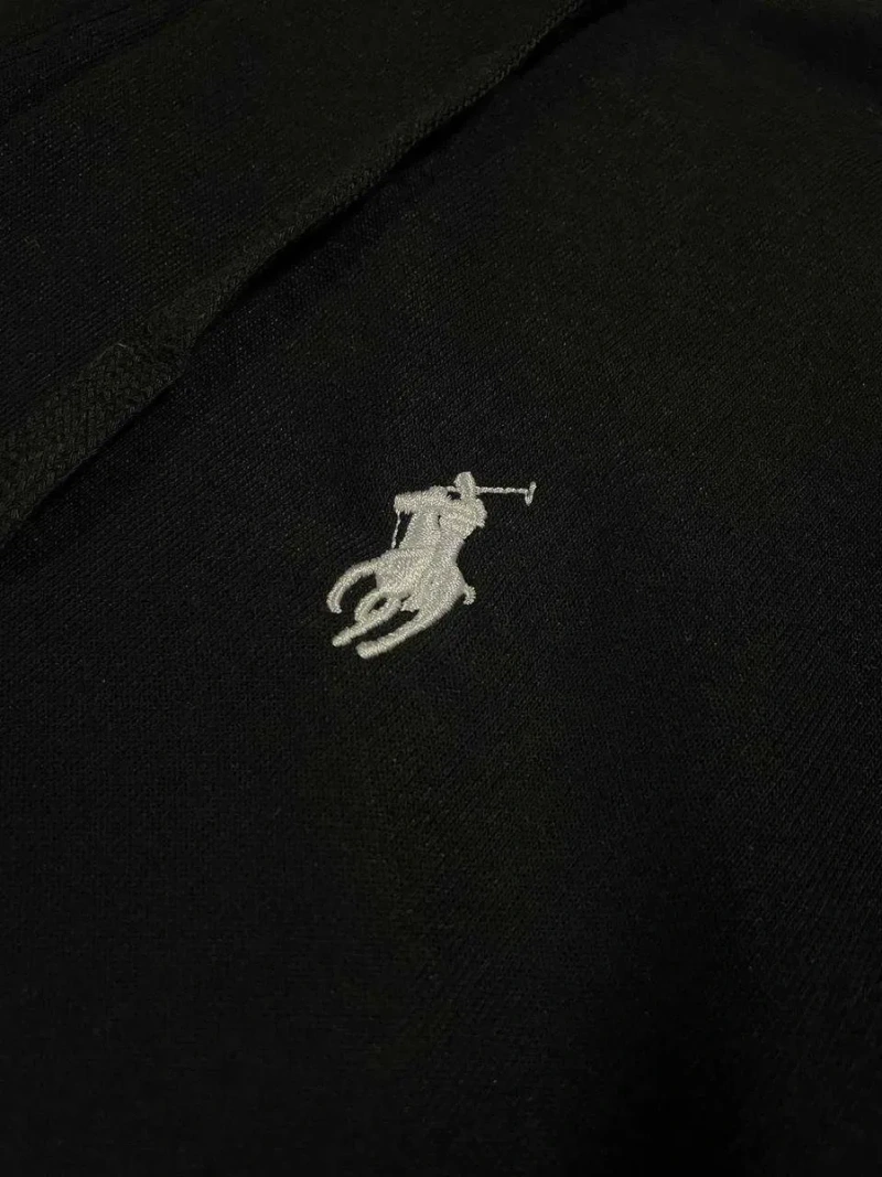 Худі Polo Ralph Lauren чорне на блискавці |  Чоловіча толстовка з капюшоном для повсякденного образу та міста — фото 5