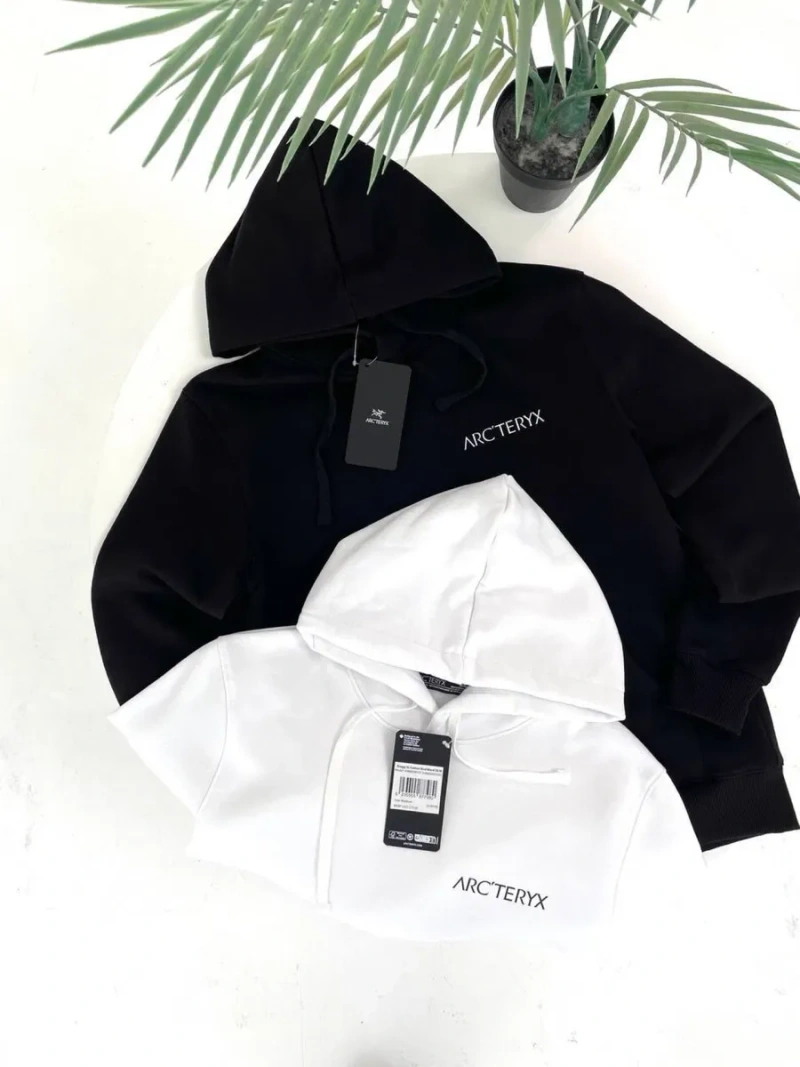 Худі The North Face чорний/ кофта тнф біла з горами/ светр tnf теплий — фото 3