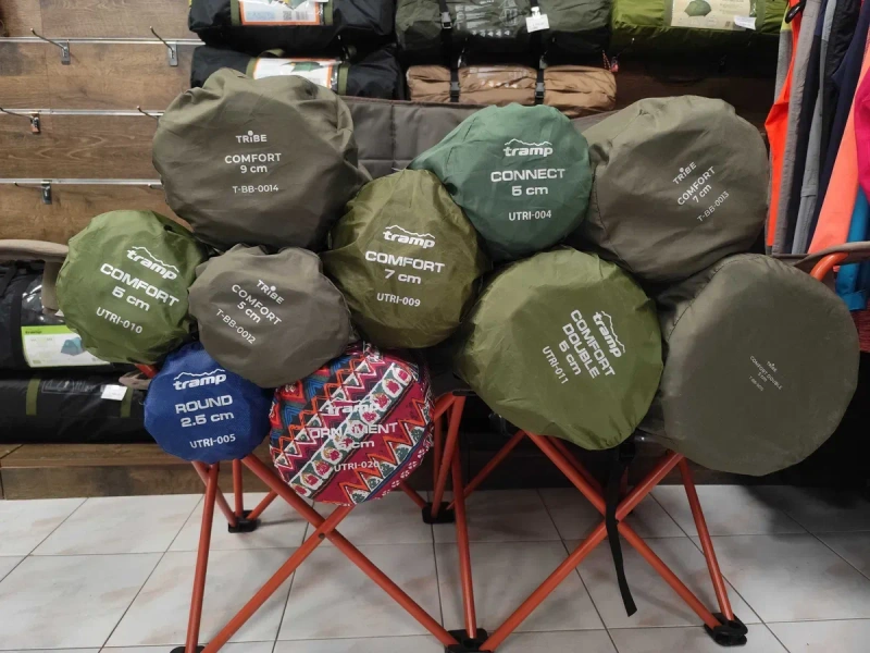 Килимки САМОНАДУВНІ товщина від 2,5 см до 9 см. Надувні 5см та 10 см TRAMP та TRIBE — фото 2