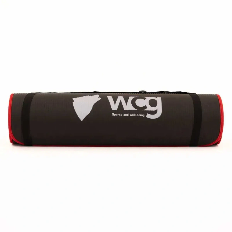 Килимок для йоги та фітнесу WCG ComfortLine NBR 10mm із захисним кантом та розміткою (чорний) — фото 2