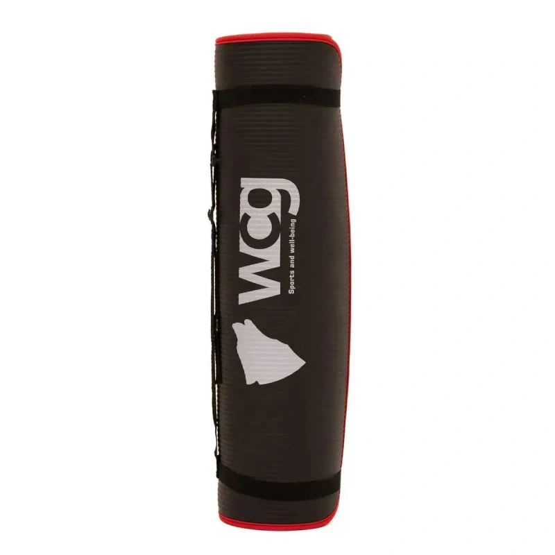 Килимок для йоги та фітнесу WCG ComfortLine NBR 10mm із захисним кантом та розміткою (чорний) — фото 4