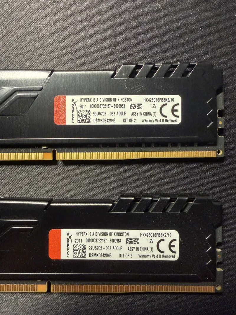 Kingston Fury HyperX DDR4 16GB (2×8GB) 2666MHz CL16 — комплект оперативної пам’яті — фото 2