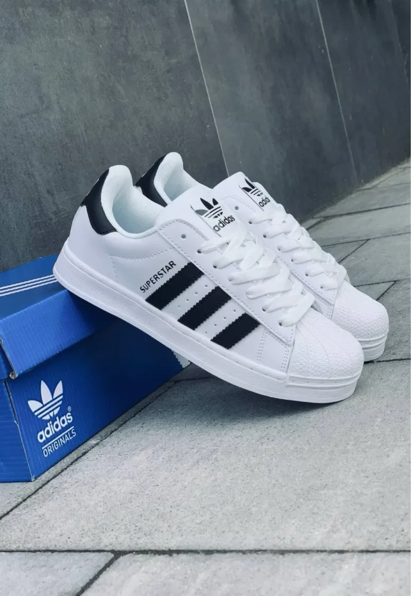 Классика adidas superstar / натуральная кожа / женские кросовки адидас суперстар / adidas superstar / белые адики суперстары — фото 2