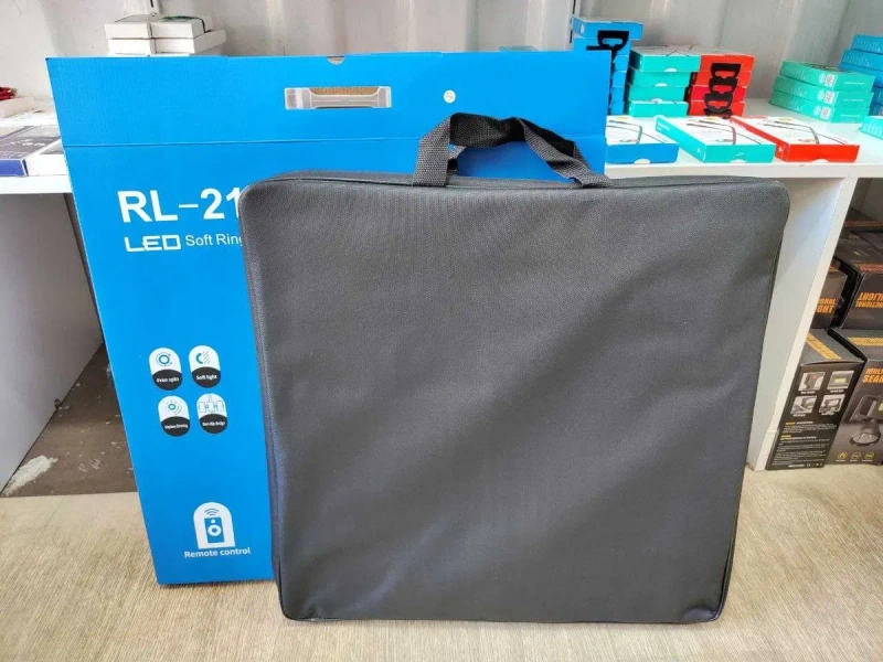 Кольцевая LED лампа RL-21 55см ОРИГИНАЛ пульт, сумка, усиленный штатив — фото 7